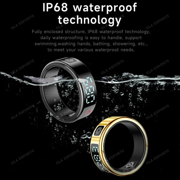 New Display Screen Smart Ring For Xiaomi Samsung Ring Gesture Swipe Video/Brush Tiktok Health Monitor 5ATM Waterproof Smartring - Image 3