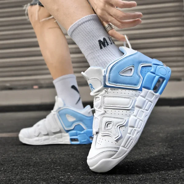 Men Women High top Basketball Shoes Air Cushion Basketball Sneakers Walking Shoes Vulcanized Shoes Outdoor Couples Trainers - Image 2