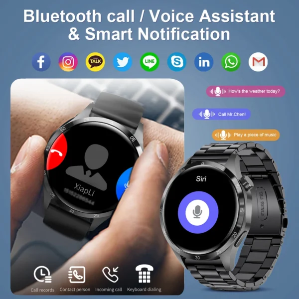 2024 For Android GT4 Pro GPS NFC Smart Watch Men 360*360 AMOLED Screen Heart rate Bluetooth Call IP68 Waterproof Man Smartwatch - Image 2