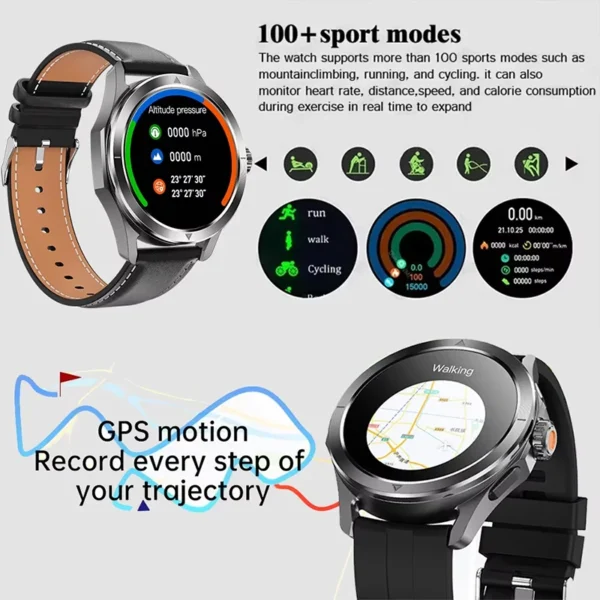 For Xiaomi S4 Ultra Outdoor Sports Smart Watch Men AMOLED Screen NFC GPS Compass Heart rate Waterproof Bluetooth Call SmartWatch - Image 3