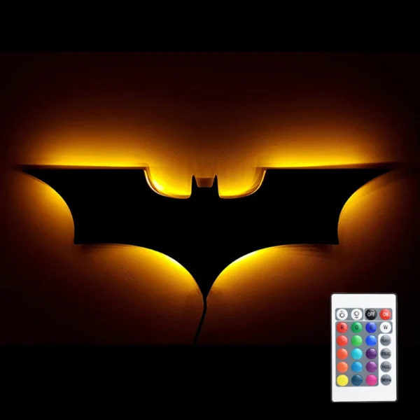 Modern Creative Wooden Background Wall Decorative Wall Lamp Remote Control 16-color Night Light Cable 2 Meters - Image 4