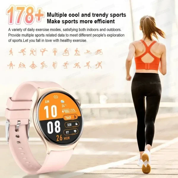 2024 New NFC Smart Watches Ladies 466*466 HD Screen Heart Rate GPS Track Sports Voice Calling Smartwatch Women For Huawei Xiaomi - Image 6