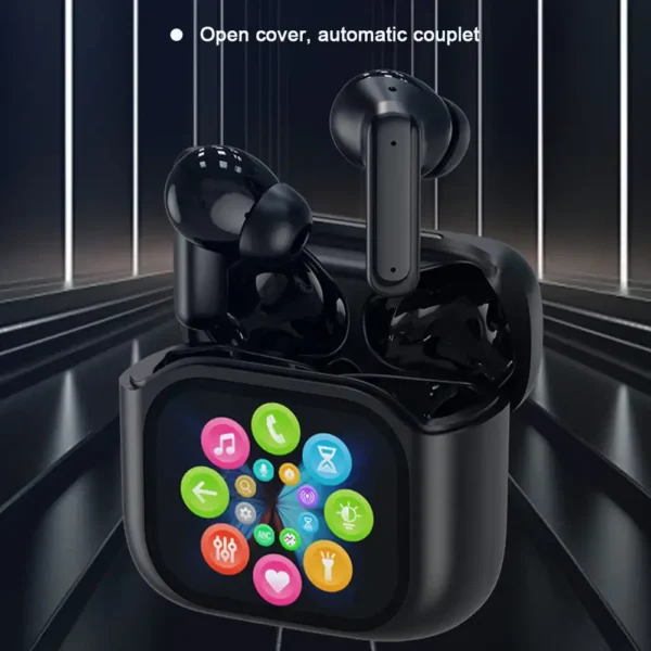 Bluetooth Translation Headset Color Touch Display Screen Wireless In-Ear Earphone Stereo ANC Noise-Cancelling Sports Earphone