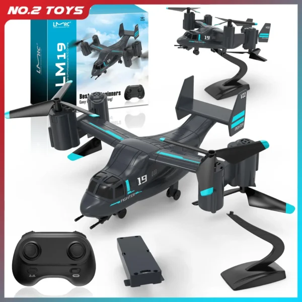 480P Remote Control Helicopter Drone Fighter Uav Land Air Mode Aircraft Brushless Motor Rc Aircraft for Children Kids Plane Toys - Image 2