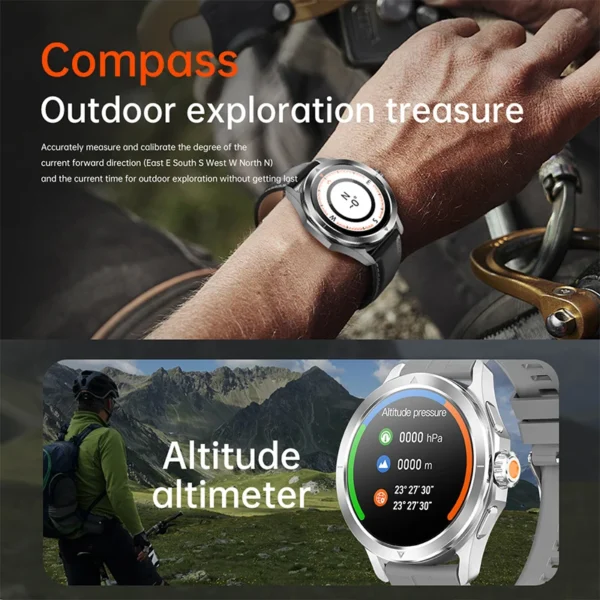 For Xiaomi S4 Ultra Outdoor Sports Smart Watch Men AMOLED Screen NFC GPS Compass Heart rate Waterproof Bluetooth Call SmartWatch - Image 4