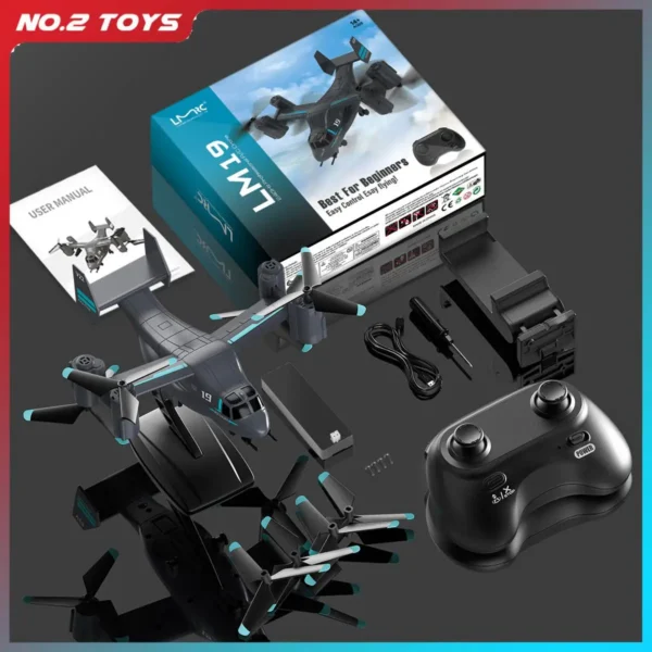 480P Remote Control Helicopter Drone Fighter Uav Land Air Mode Aircraft Brushless Motor Rc Aircraft for Children Kids Plane Toys - Image 5