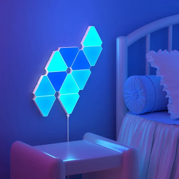 LED Triangular Quantum Lamp RGB Wall Lamp Smart Pickup Rhythm Background Light For Bedroom Bedside Night Light Office Decoration - Image 2