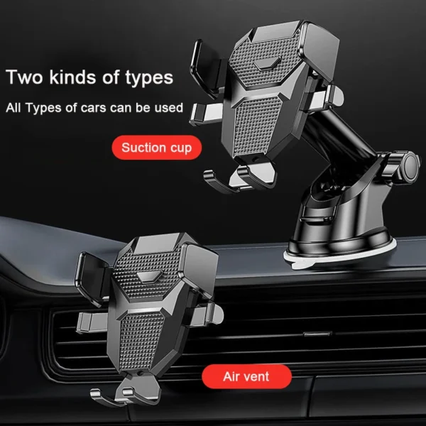 Sucker Car Phone Holder Mount Stand GPS Telefon Mobile Cell Support For iPhone 14 Promax Xiaomi Huawei Samsung Phone Accessories - Image 2