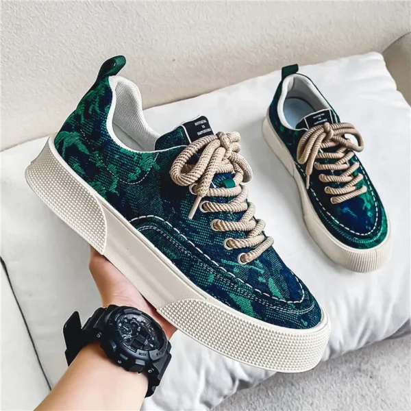 2025 New/ Arrival Men's Thick Soled Printed Shoes with Height Increasing Cushioning /Casual Shoes - Image 2