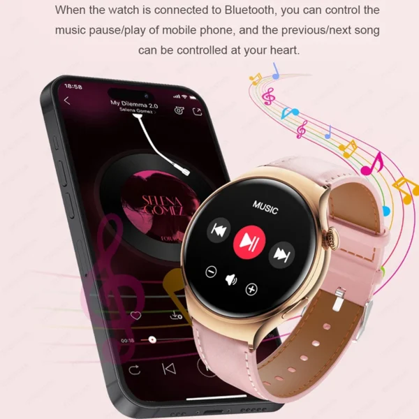 For Huawei GT4 Mini Smart Watch Women 360*360 AMOLED HD Screen NFC IP68 Waterproof Heart Rate Health Monitor Smartwatch 2024 New - Image 4